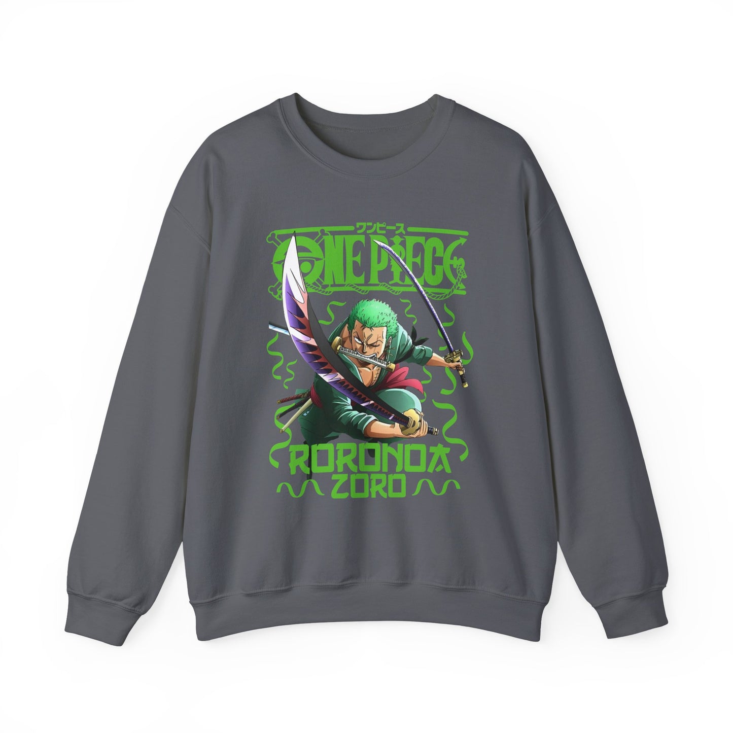 Roronoa Zoro Sword Sweatshirt – 100% Cotton One Piece Anime Pullover for Fans