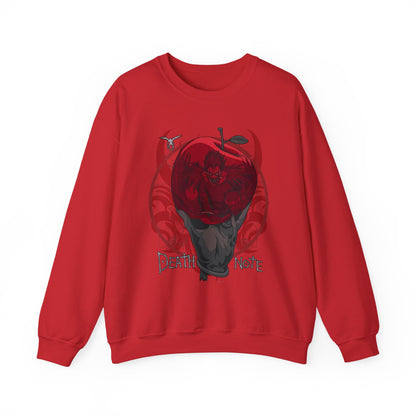 Death Note Apple Sweatshirt – 100% Cotton Anime Pullover Featuring Ryuk’s Red Apple