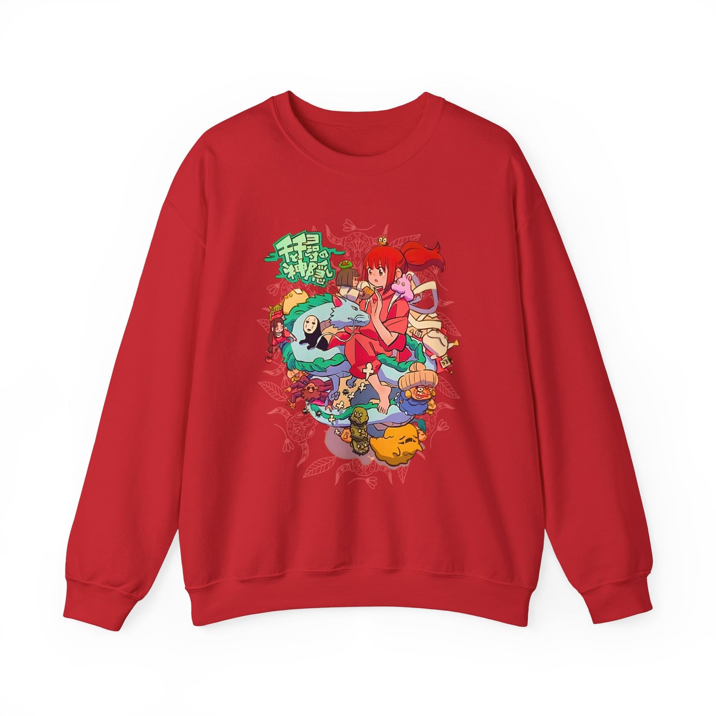 Spirited Away Characters Collage Sweatshirt – 100% Cotton Studio Ghibli Anime Pullover