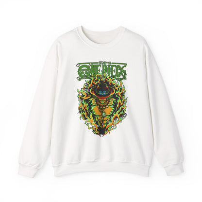 Portgas D. Ace One Piece Sweatshirt – 100% Cotton Anime Pullover for Fire Fist Fans