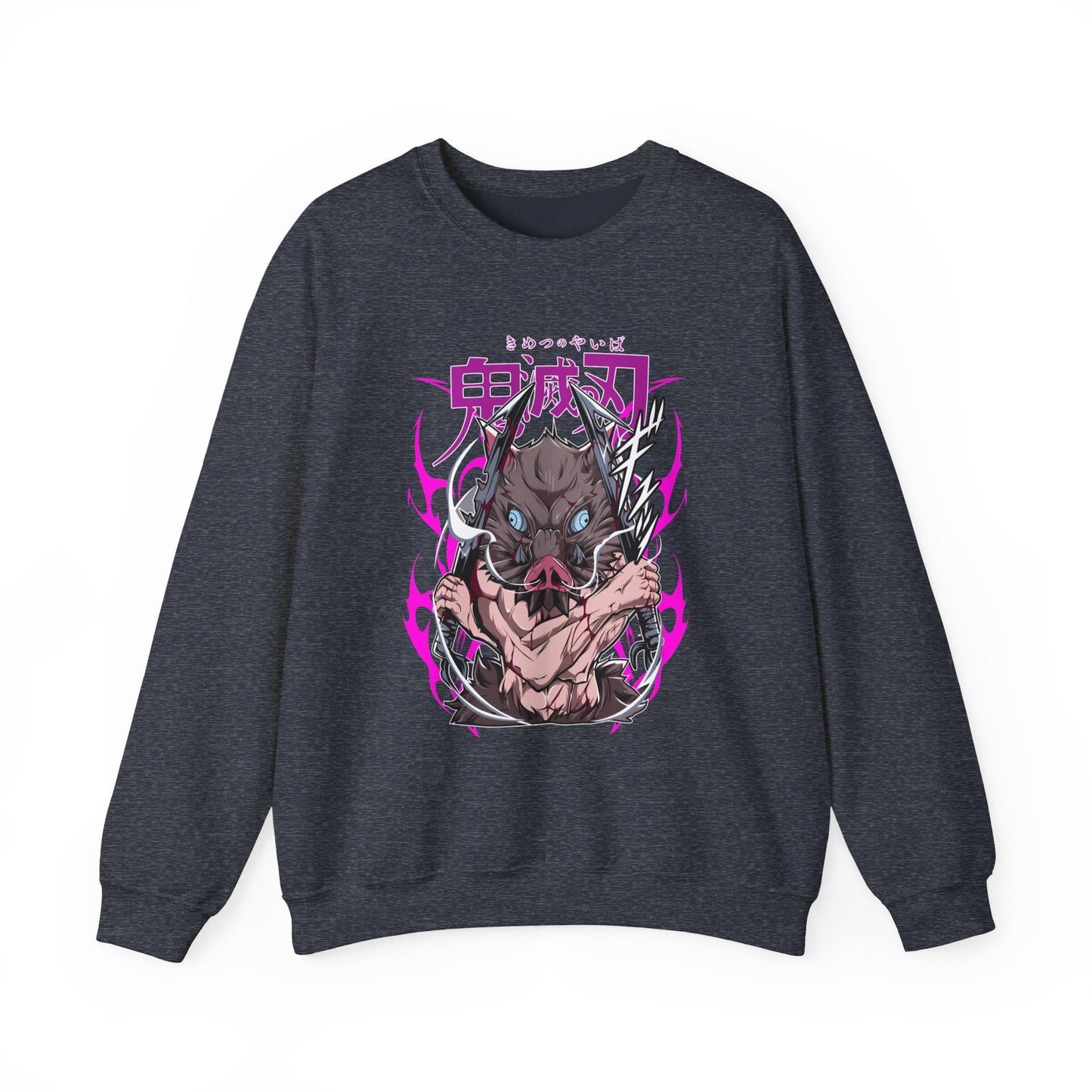 Inosuke Hashibira Demon Slayer Sweatshirt – 100% Cotton Anime Pullover for Boar Head Fans