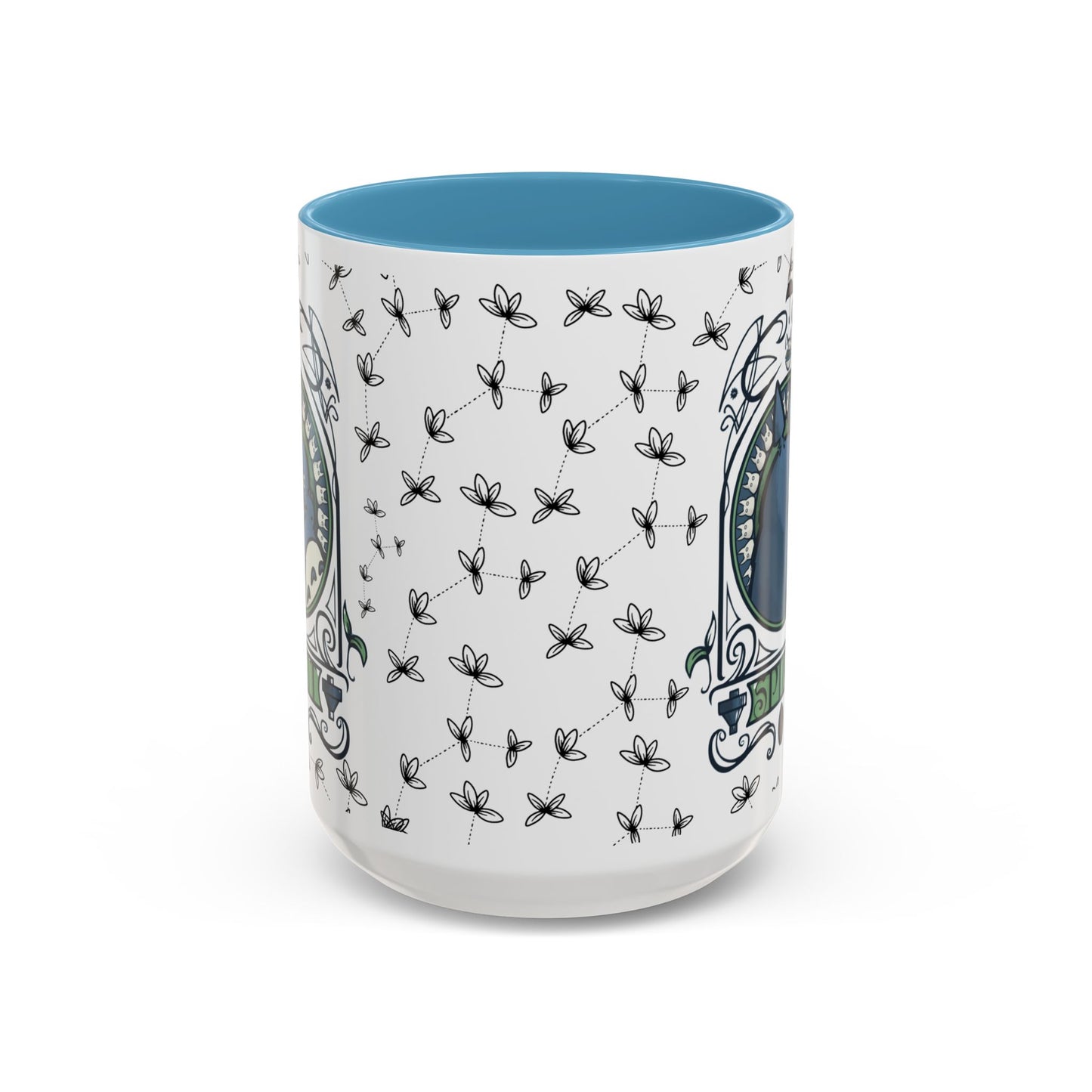 Totoro Spirited Ghibli Accent Handle Mug – 11oz & 15oz Anime Cup – Studio Ghibli Coffee Gift
