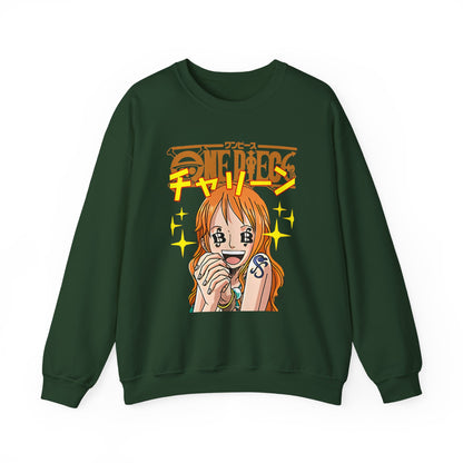 Nami One Piece Sweatshirt – 100% Cotton Anime Pullover for Straw Hat Fans