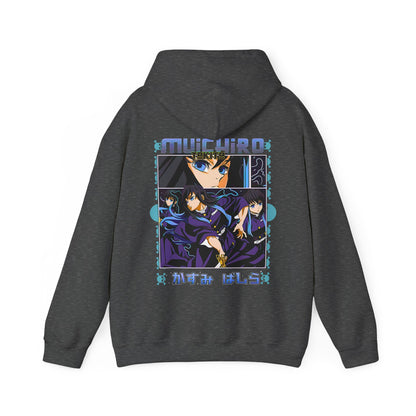 Muichiro Tokito Demon Slayer Back Print Hoodie – 100% Cotton Anime Hoodie for Mist Hashira Fans