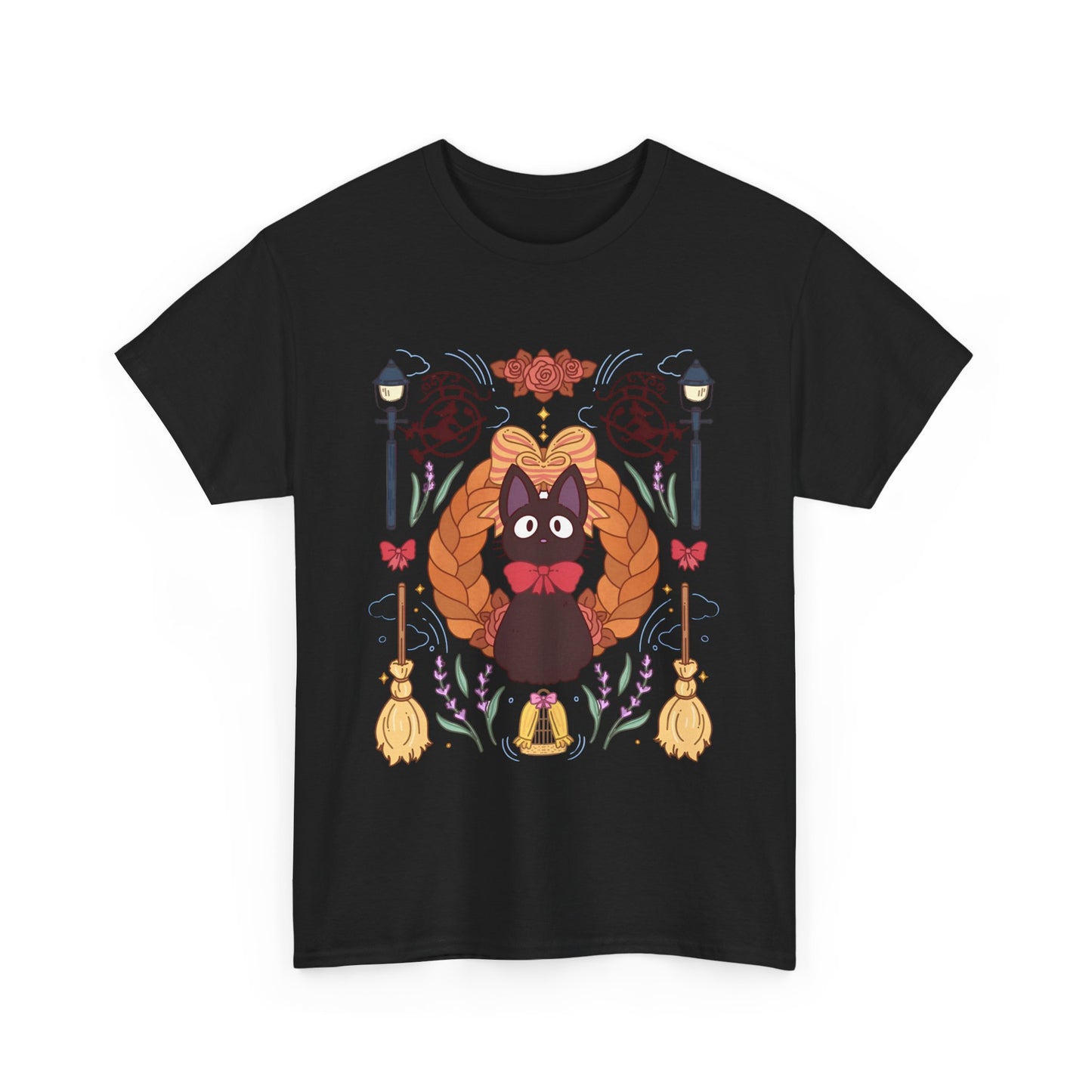 Jiji Collage T-Shirt – 100% Cotton Studio Ghibli Cat Tee