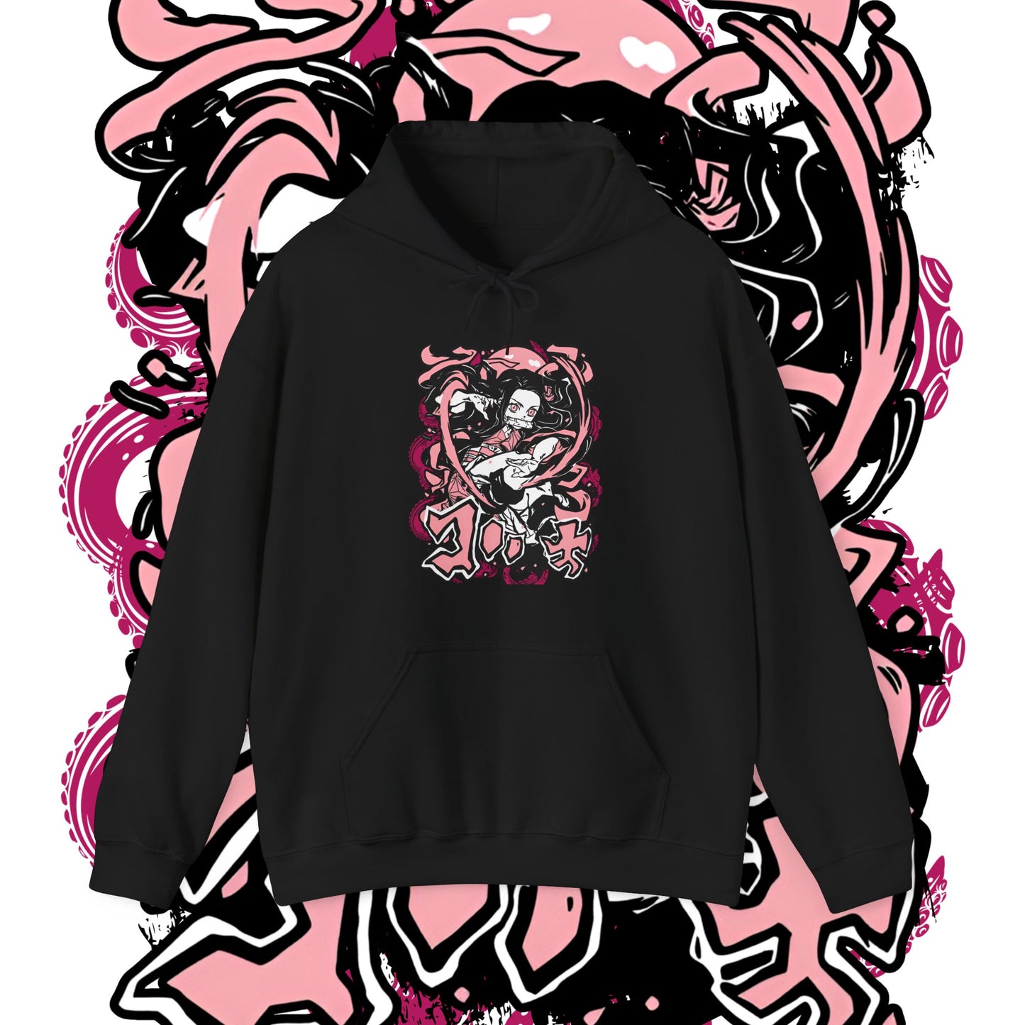 Nezuko Kamado Waifu Hoodie | Demon Slayer Art | 100% Cotton Anime Hoodie