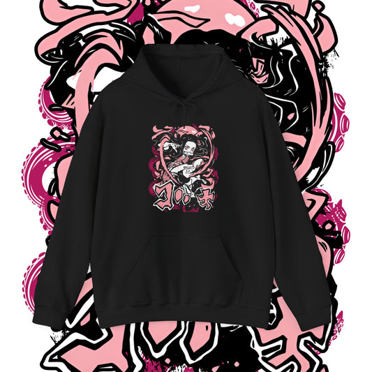 Nezuko Kamado Waifu Hoodie | Demon Slayer Art | 100% Cotton Anime Hoodie