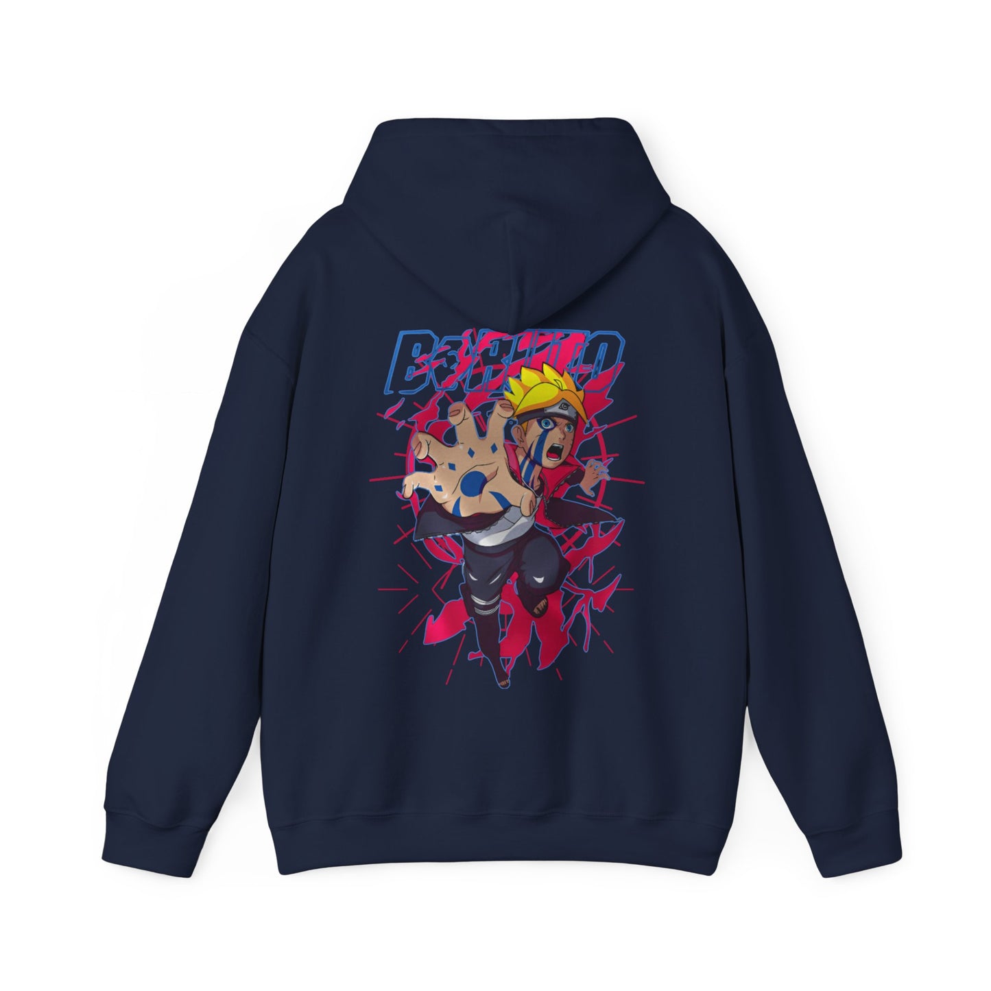 Boruto Naruto Next Generations Back Print Hoodie – 100% Cotton Anime Hoodie for Boruto Fans