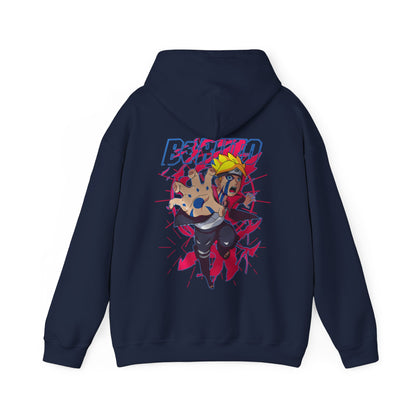 Boruto Naruto Next Generations Back Print Hoodie – 100% Cotton Anime Hoodie for Boruto Fans