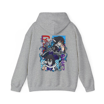 Obanai Iguro Back Print Hoodie – 100% Cotton Demon Slayer Serpent Hashira Anime Hoodie