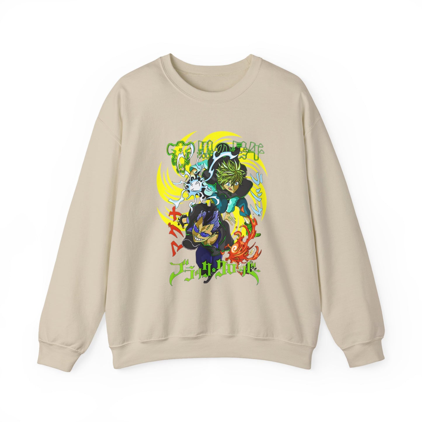 Magna and Luck Black Clover Sweatshirt – 100% Cotton Anime Crewneck for Magic Knights Fans