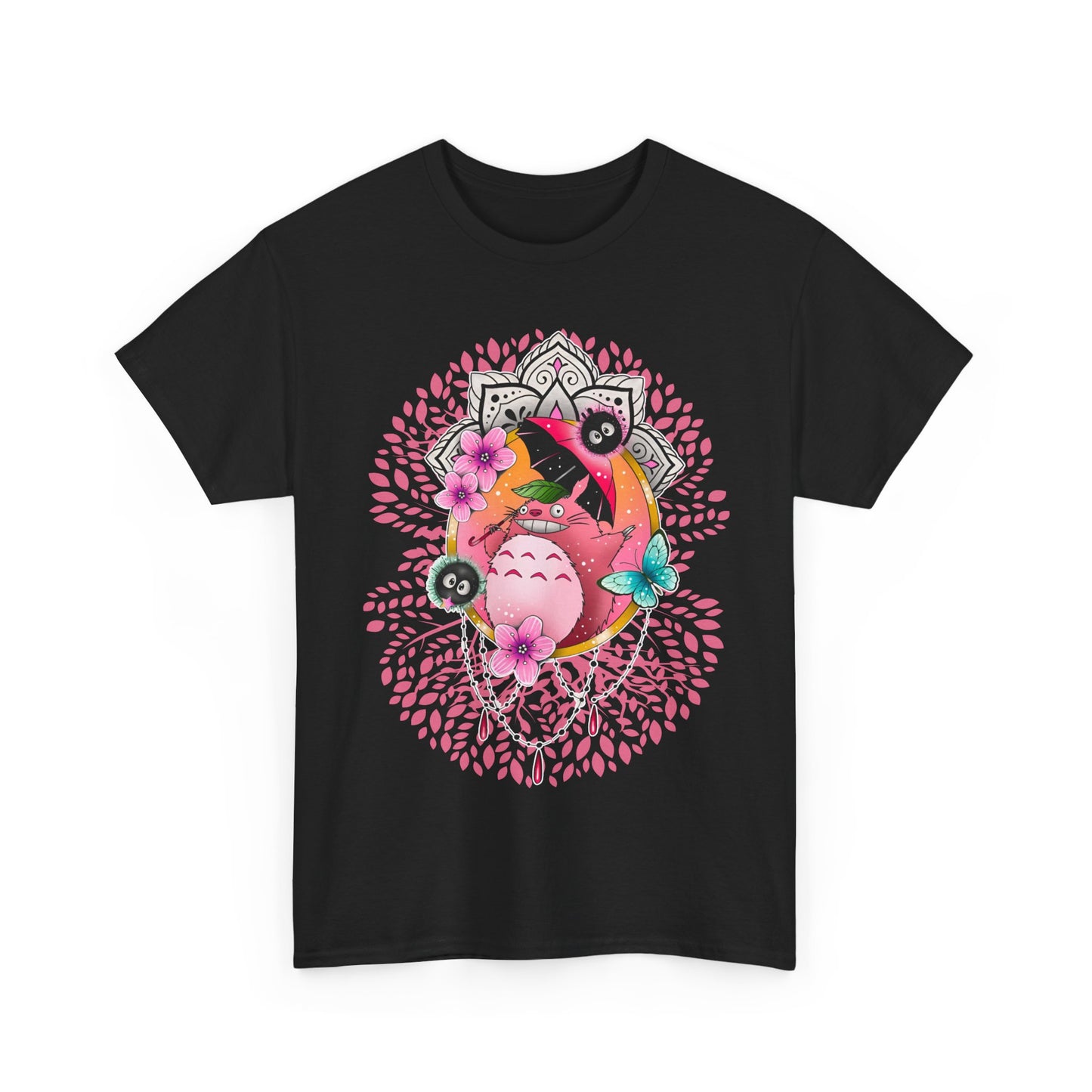 Totoro Pink Art T-Shirt | 100% Cotton Studio Ghibli Anime Tee