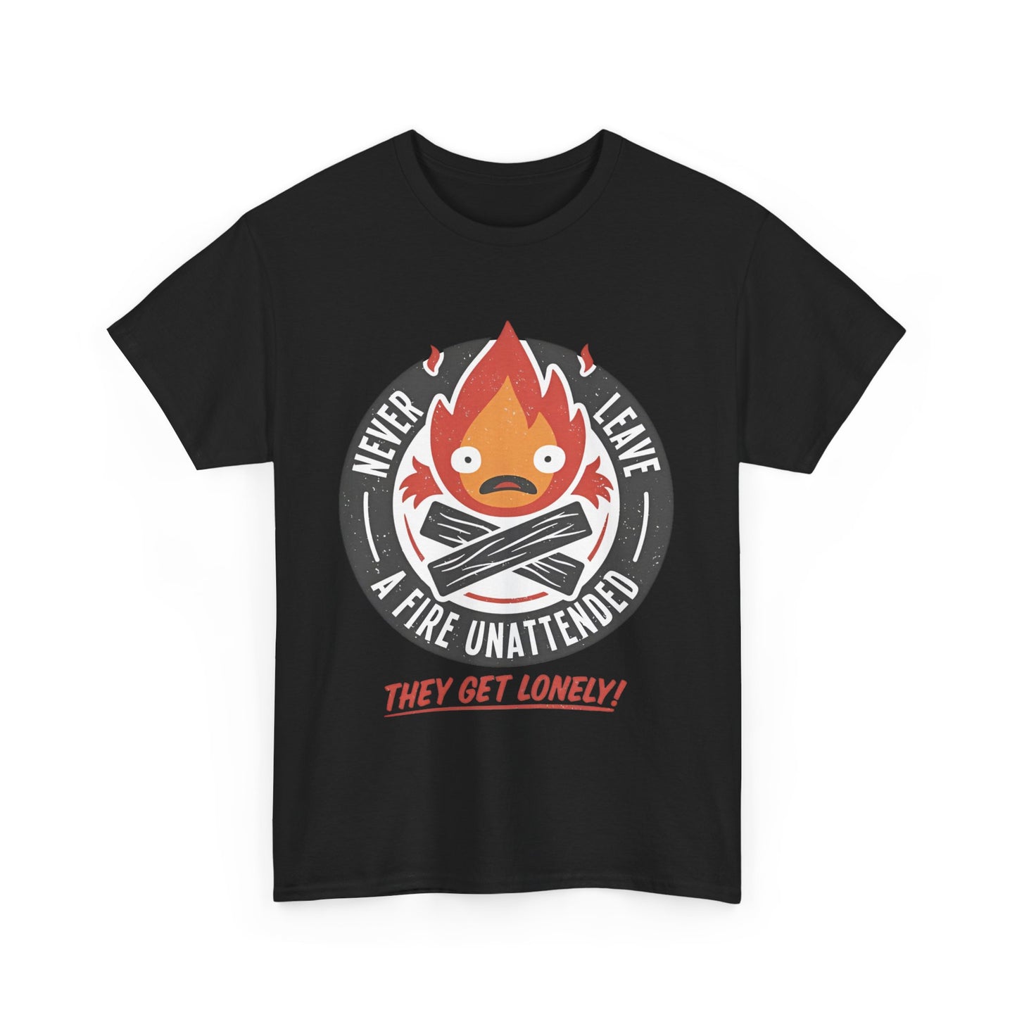 Calcifer Studio Ghibli T-Shirt 100% Cotton Anime Tee