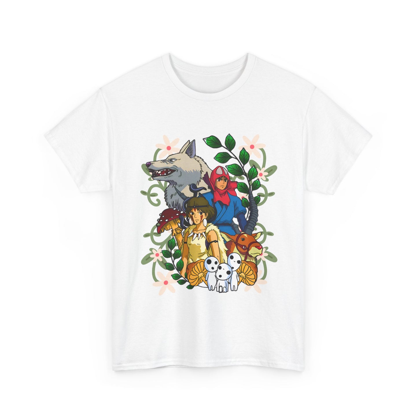 Princess Mononoke Art Cover T-Shirt – 100% Cotton Studio Ghibli Anime Tee