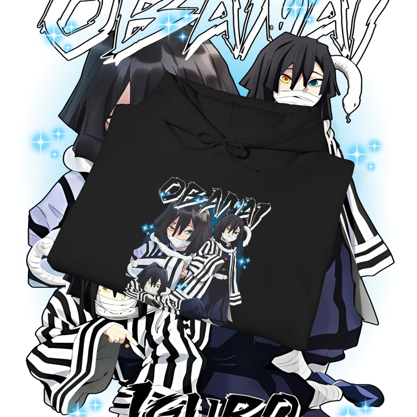 Iguro Obanai Hashira Hoodie 100% Cotton Anime Streetwear