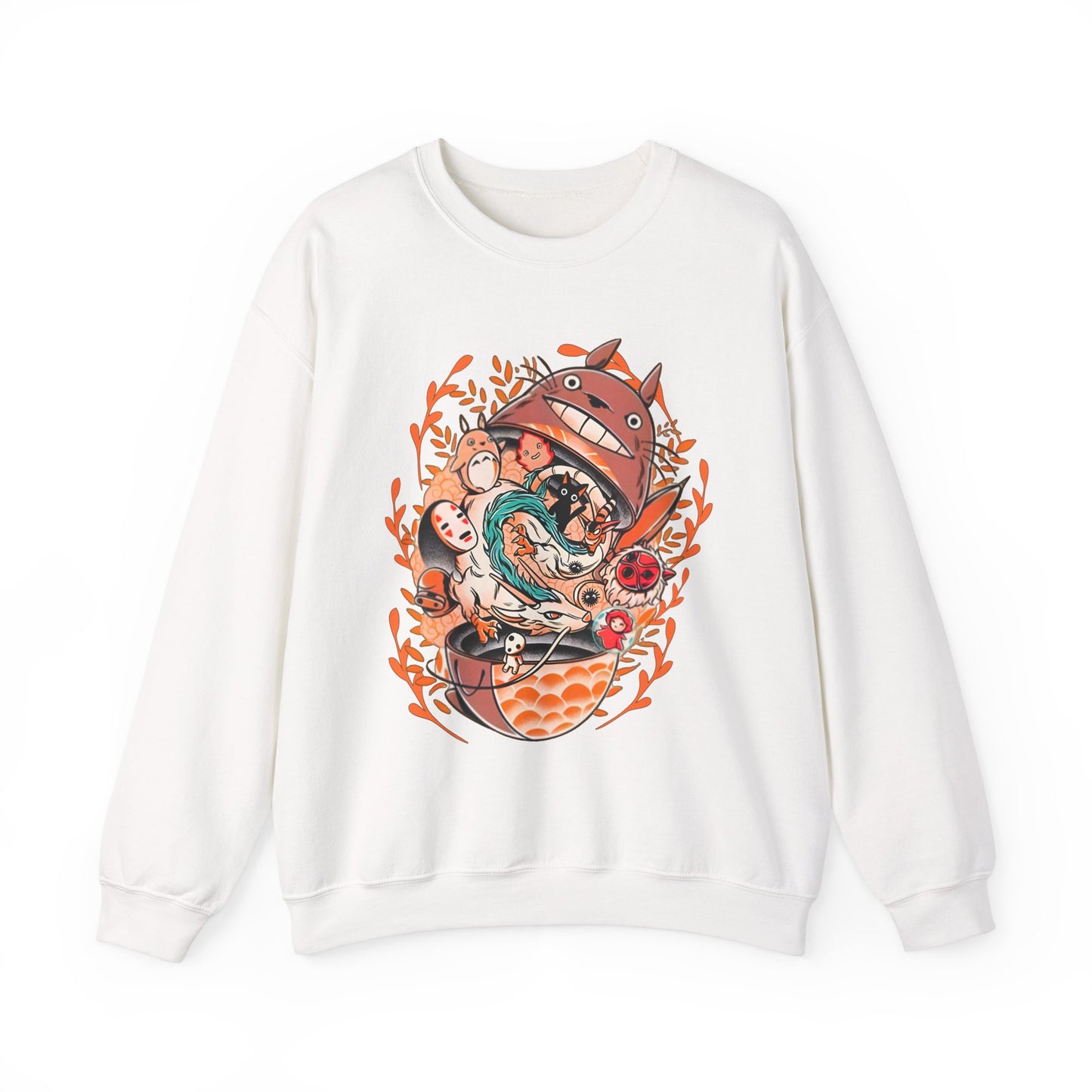 Totoro Matryoshka Ghibli Sweatshirt – Cozy 100% Cotton Anime Pullover for Studio Ghibli Fans