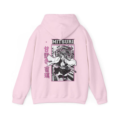 Mitsuri Kanroji Demon Slayer Back Print Hoodie – 100% Cotton Anime Pullover for Fans