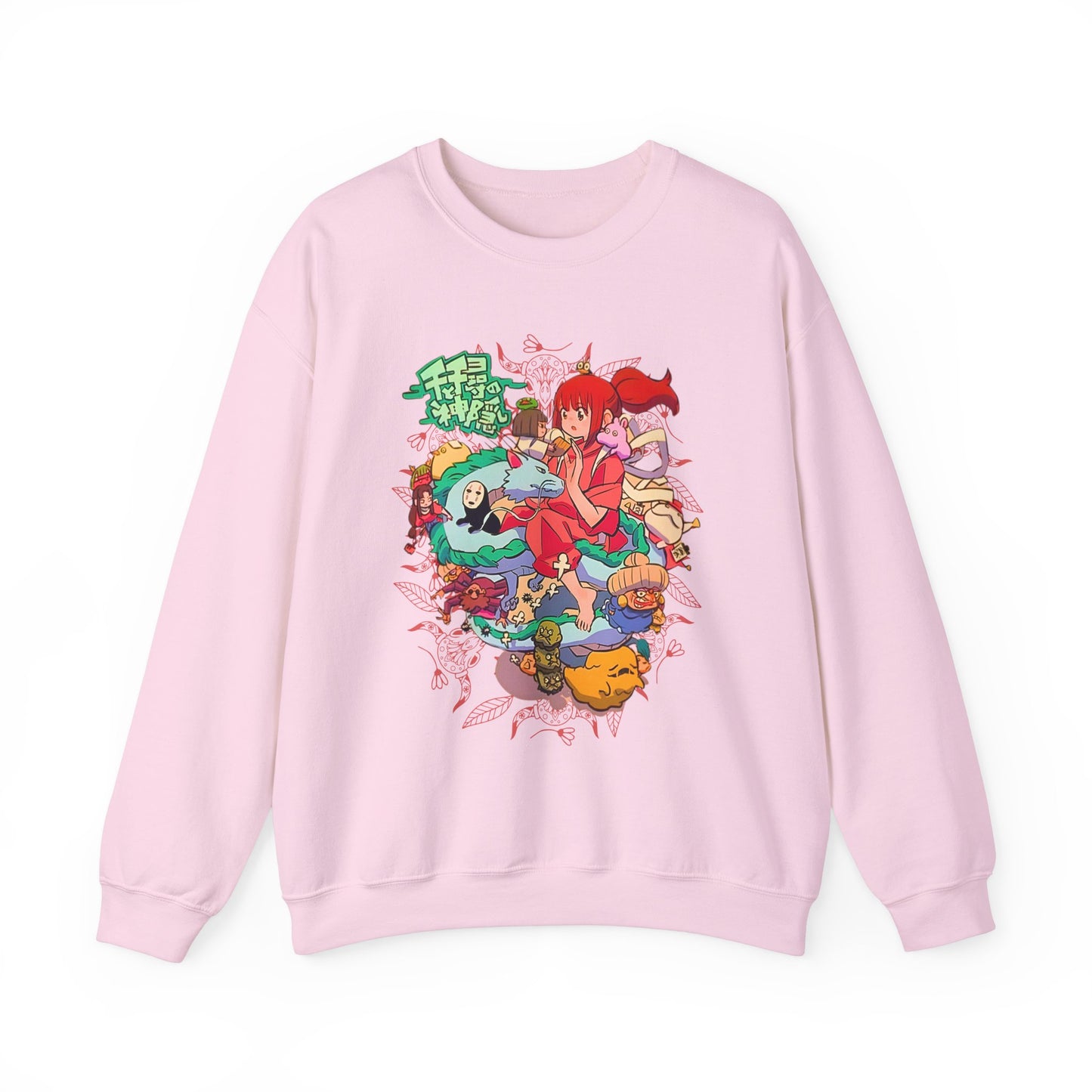 Spirited Away Characters Collage Sweatshirt – 100% Cotton Studio Ghibli Anime Pullover