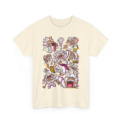 Funny Luffy One Piece T-Shirt – 100% Cotton Anime Tee for Straw Hat Fans