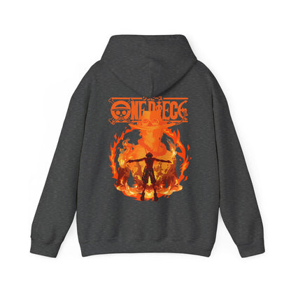 Portgas D. Ace Hoodie 100% Cotton with Back Print – One Piece Anime Hoodie