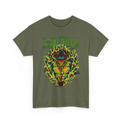 Portgas D. Ace One Piece T-Shirt – 100% Cotton Anime Tee for Fire Fist Fans