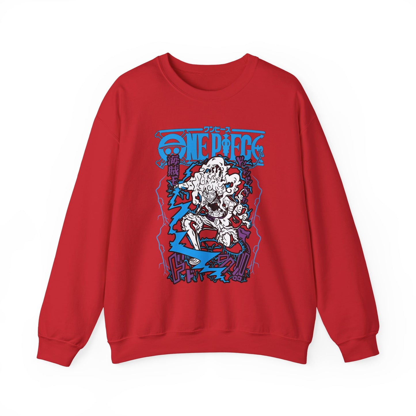 Luffy Gear Sweatshirt – 100% Cotton One Piece Crewneck | Gear 5 Anime Pullover