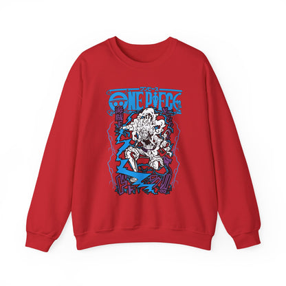 Luffy Gear Sweatshirt – 100% Cotton One Piece Crewneck | Gear 5 Anime Pullover