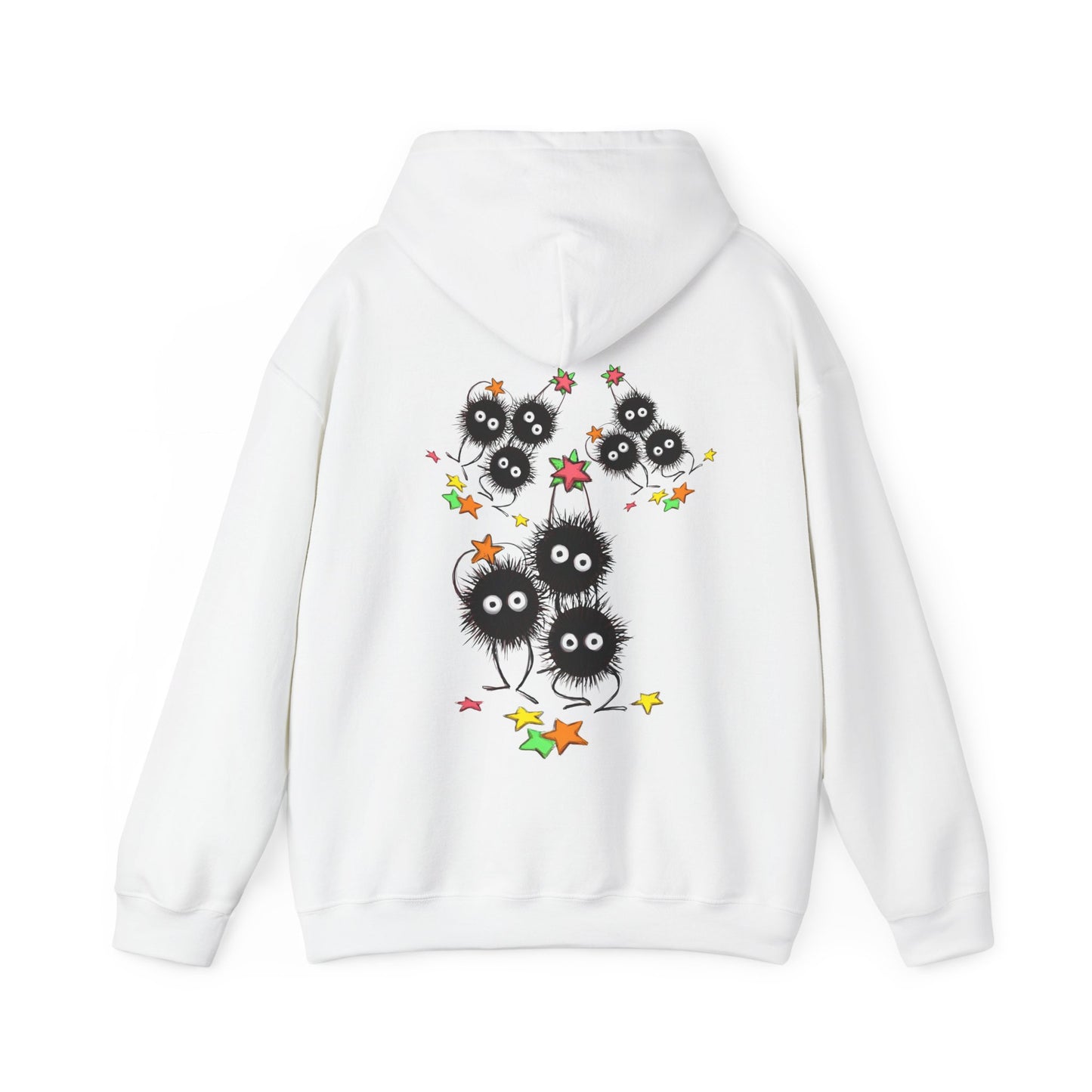 Soot Sprites Fantasy Back Print Hoodie – 100% Cotton Anime Hoodie Inspired by Studio Ghibli