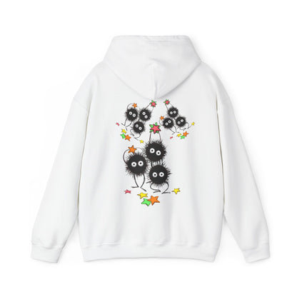 Soot Sprites Fantasy Back Print Hoodie – 100% Cotton Anime Hoodie Inspired by Studio Ghibli
