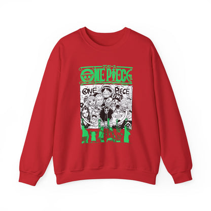 One Piece Characters Sweatshirt – 100% Cotton Anime Crew Pullover for True Fans