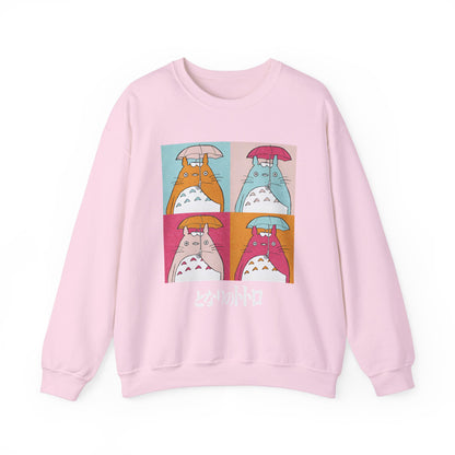 Totoro Aesthetic Art Collage Sweatshirt – 100% Cotton Studio Ghibli Inspired Cozy Pullover
