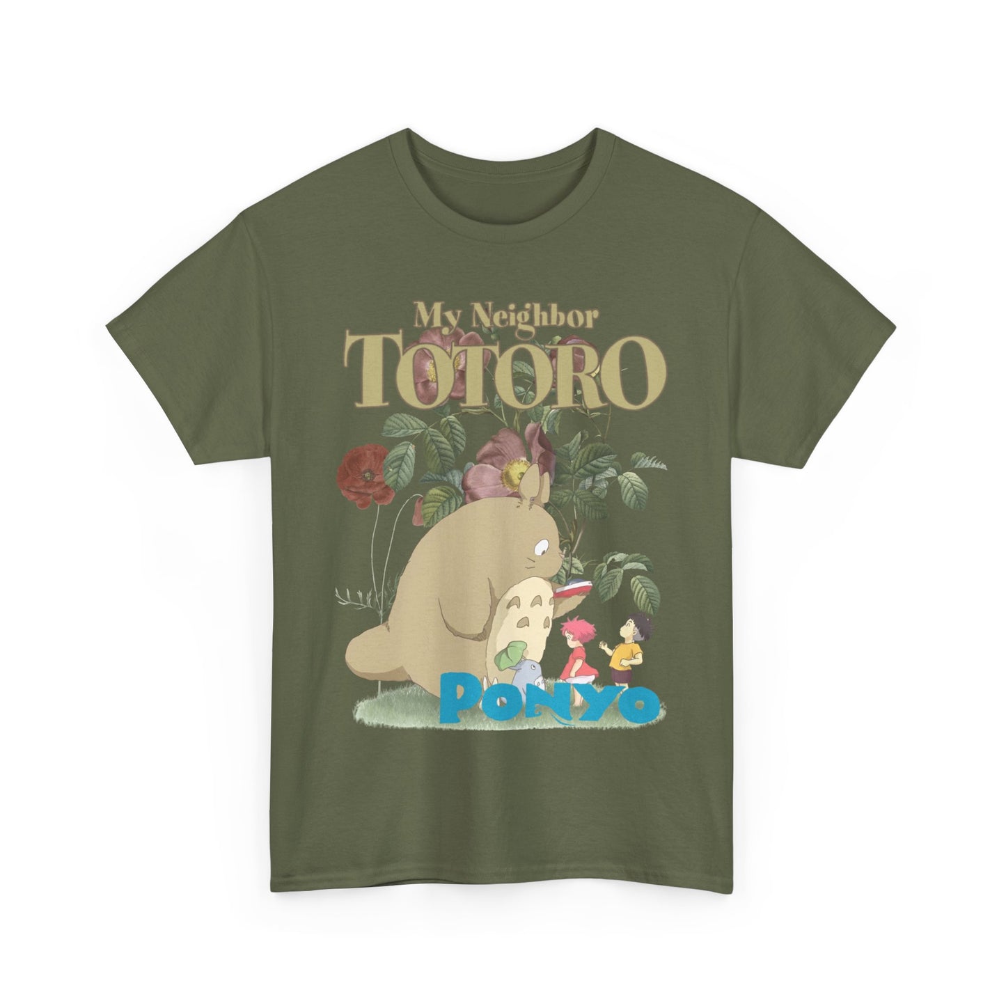Totoro and Ponyo T-Shirt 100% Cotton Studio Ghibli Anime Tee