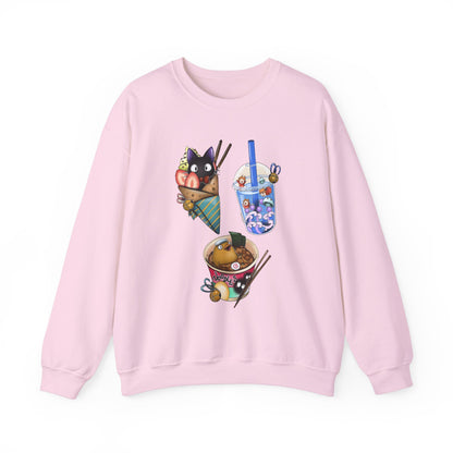 Studio Ghibli Food Sweatshirt – 100% Cotton Cozy Anime Pullover with Iconic Ghibli Dishes