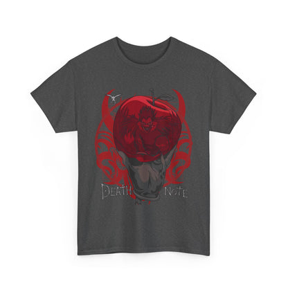 Death Note Apple T-Shirt – 100% Cotton Anime Tee Featuring Ryuk’s Iconic Red Apple