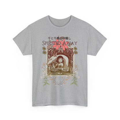Spirited Away Philately T-Shirt – 100% Cotton Anime Stamp-Inspired Tee for Studio Ghibli Fans