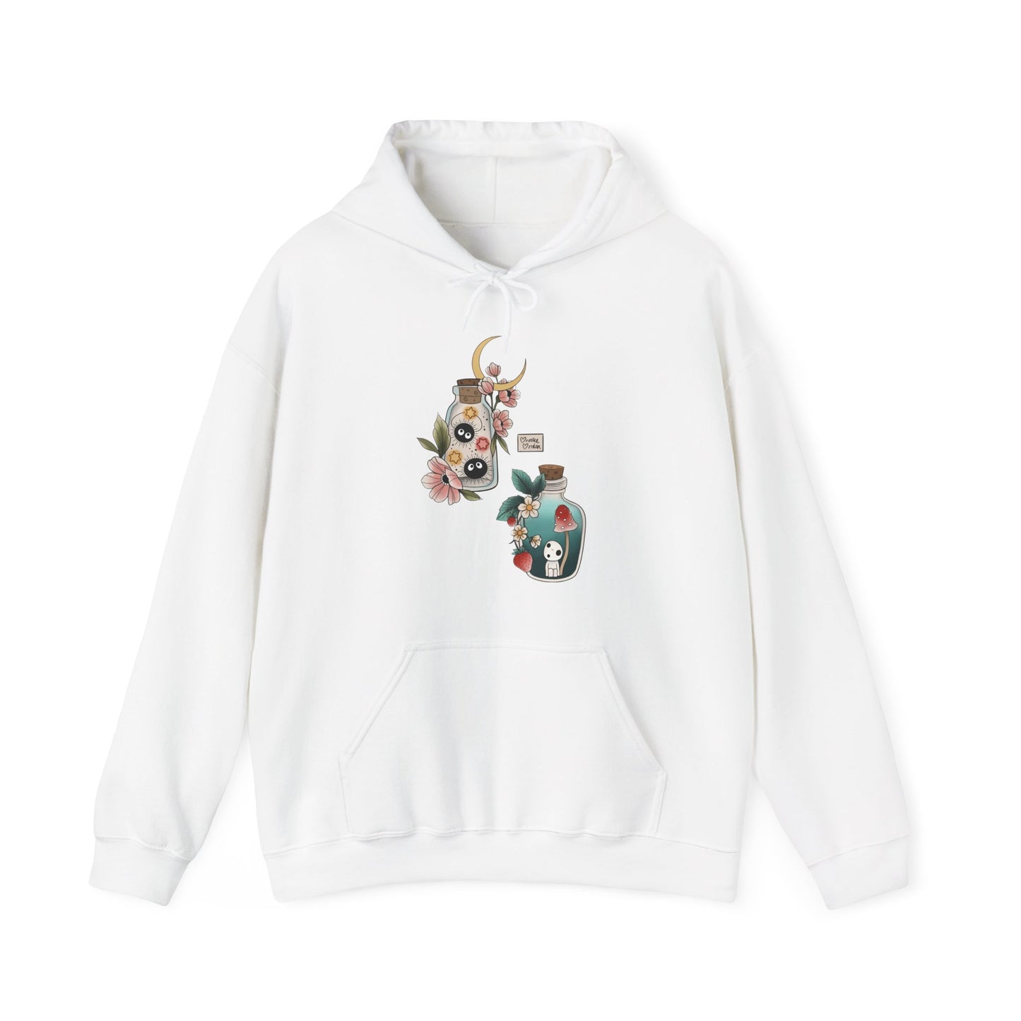 Soot Sprites Hoodie – 100% Cotton Gildan 18500 | Studio Ghibli Cute Anime Hoodie