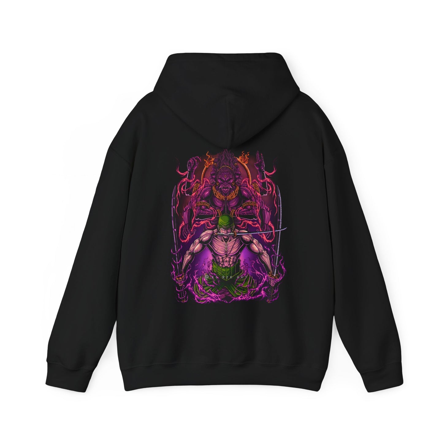 Roronoa Zoro Back Print Hoodie – 100% Cotton One Piece Anime Streetwear