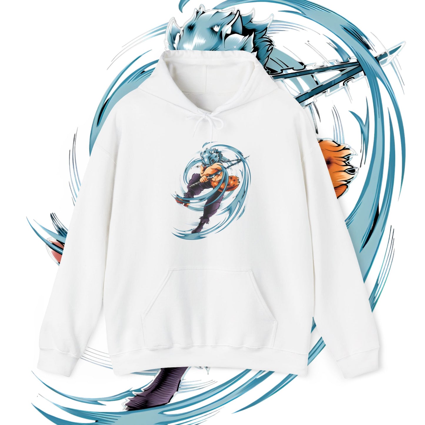 Inosuke Boar Sword Fury Hoodie | Demon Slayer | 100% Cotton Anime Hoodie