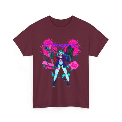 Rebecca Cyberpunk Edgerunners T-Shirt – 100% Cotton Anime Tee Featuring the Iconic Netrunner