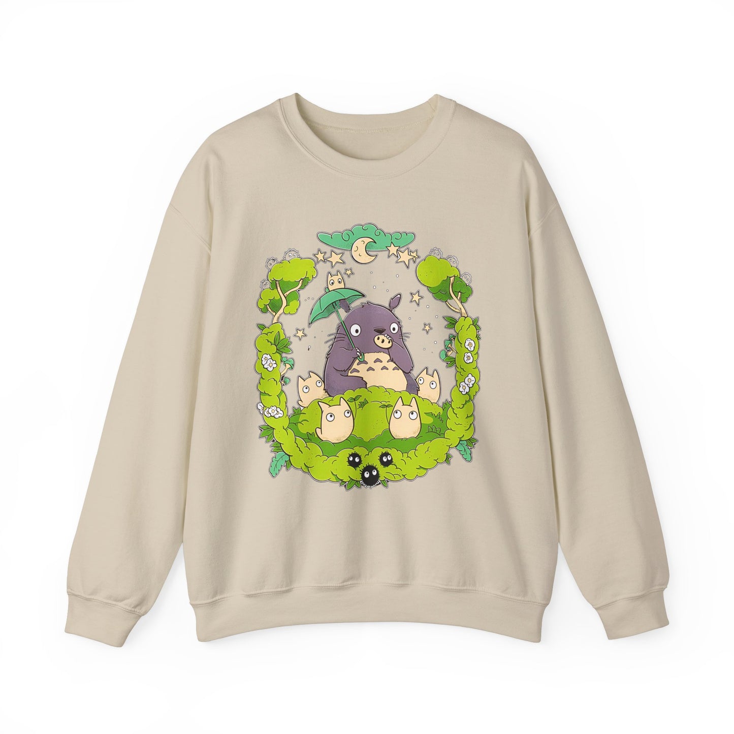 Totoro Forest Magic Sweatshirt – 100% Cotton Studio Ghibli Pullover Inspired by My Neighbor Totoro