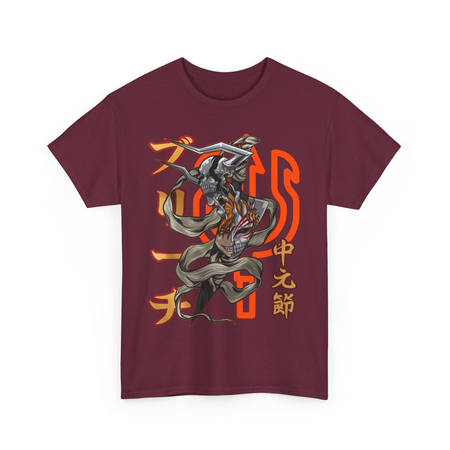 Ichigo Kurosaki Bleach T-Shirt – 100% Cotton Anime Tee for Soul Reaper Fans