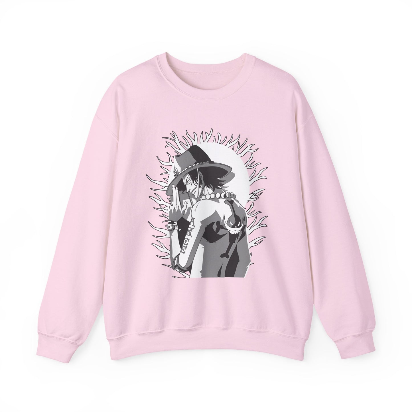 Portgas D. Ace One Piece Sweatshirt – 100% Cotton Anime Pullover for Fire Fist Fans