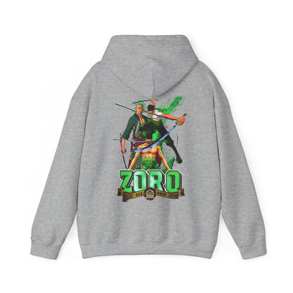 Roronoa Zoro Sword Back Print Hoodie – 100% Cotton One Piece Anime Hoodie