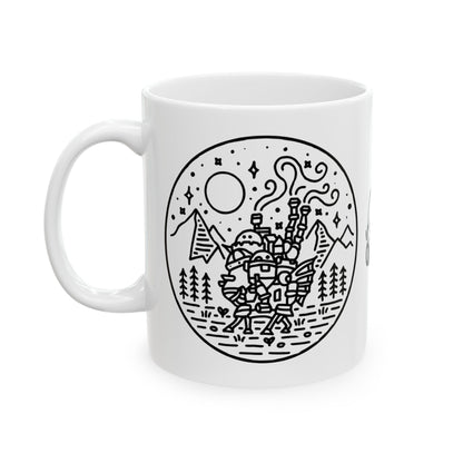 Calcifer Demon Fire Mug – Howl’s Moving Castle Anime Cup – 11oz & 15oz Ceramic Ghibli Gift