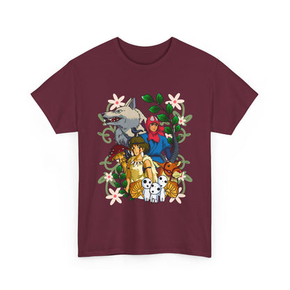 Princess Mononoke Art Cover T-Shirt – 100% Cotton Studio Ghibli Anime Tee