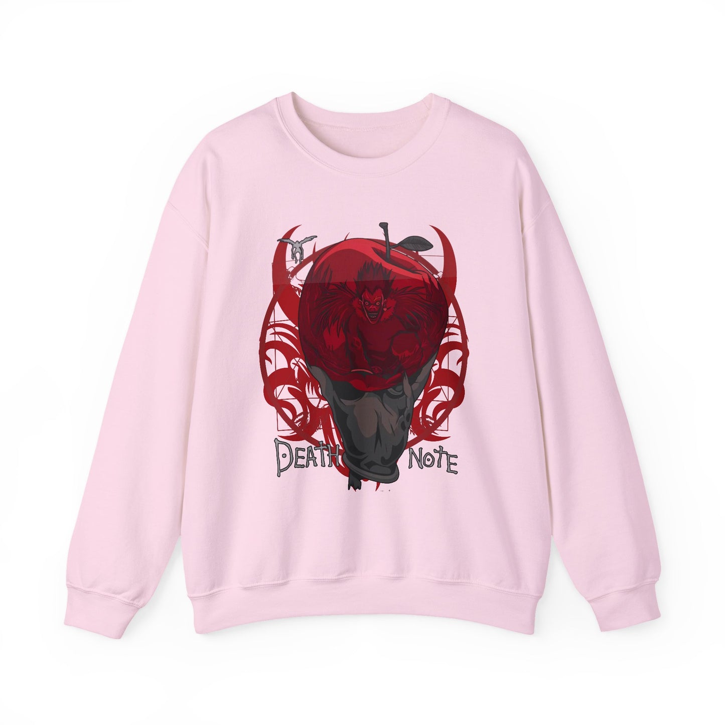 Death Note Apple Sweatshirt – 100% Cotton Anime Pullover Featuring Ryuk’s Red Apple