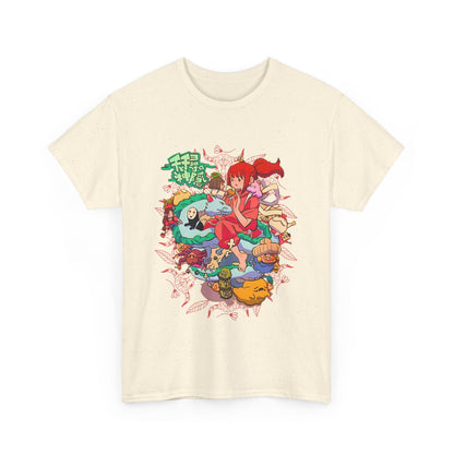 Spirited Away Characters Collage T-Shirt – 100% Cotton Studio Ghibli Anime Tee