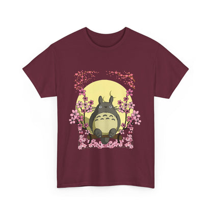 Totoro Sakura Moon T-Shirt – 100% Cotton Studio Ghibli Cherry Blossom Tee