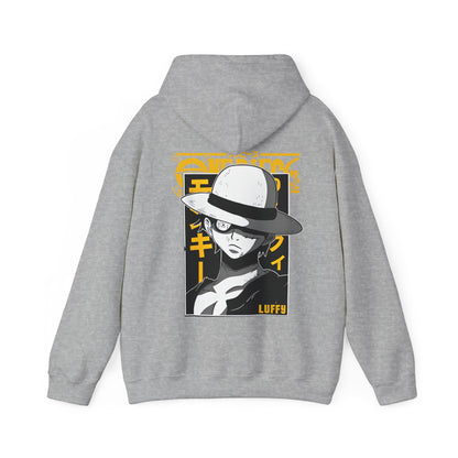 Luffy One Piece Back Print Hoodie – 100% Cotton Anime Sweatshirt for True Fans