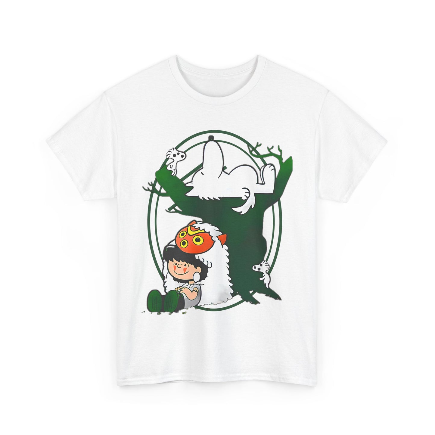 Princess Mononoke T-Shirt – 100% Cotton Studio Ghibli Anime Tee for Fans